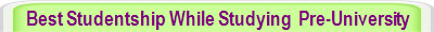Best Studentship While Studying  Pre-University